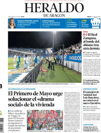 Portada Heraldo de Aragón 2026-05-02