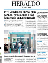 Portada Heraldo de Aragón 2026-06-02