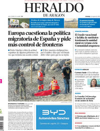 Portada Heraldo de Aragón 2026-08-02