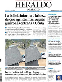 Portada Heraldo de Aragón 2026-09-02