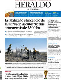 Portada Heraldo de Aragón 2026-07-04