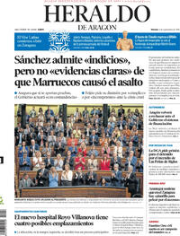 Portada Heraldo de Aragón 2026-09-04