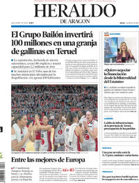 Portada Heraldo de Aragón 2026-02-05