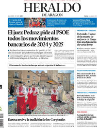 Portada periódico Heraldo de Aragón