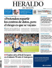 Portada Heraldo de Aragón 2026-09-06