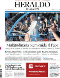 Portada periódico Heraldo de Aragón