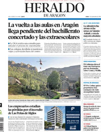 Portada Heraldo de Aragón 2026-09-07