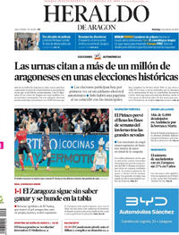 Portada Heraldo de Aragón 2026-02-08