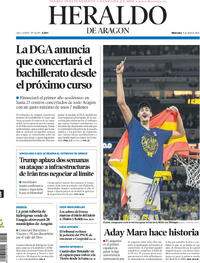 Portada Heraldo de Aragón 2026-04-08