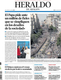 Portada Heraldo de Aragón 2026-06-08