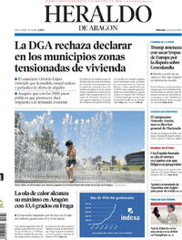 Portada Heraldo de Aragón 2026-07-08