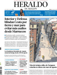 Portada Heraldo de Aragón 2026-08-08