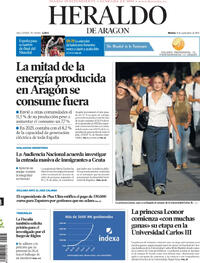 Portada Heraldo de Aragón 2026-09-08