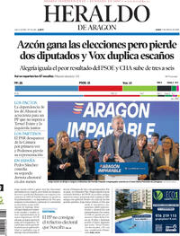 Portada Heraldo de Aragón 2026-02-09