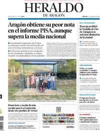Portada Heraldo de Aragón 2026-09-09