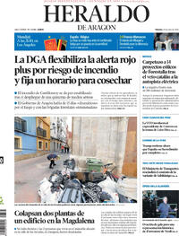 Portada Heraldo de Aragón 2026-07-10