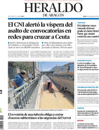 Portada Heraldo de Aragón 2026-09-10