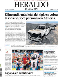 Portada Heraldo de Aragón 2026-07-11