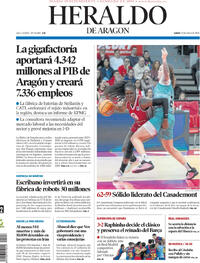 Portada Heraldo de Aragón 2026-01-12