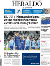 Portada Heraldo de Aragón 2026-04-12