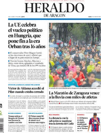 Portada Heraldo de Aragón 2026-04-13