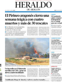 Portada Heraldo de Aragón 2026-07-13