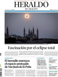 Portada Heraldo de Aragón 2026-08-13