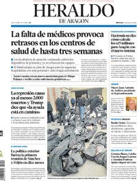 Portada Heraldo de Aragón 2026-01-14