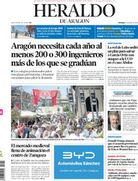 Portada Heraldo de Aragón 2026-06-14