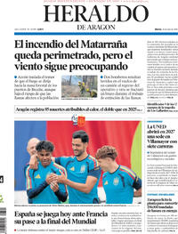 Portada periódico Heraldo de Aragón