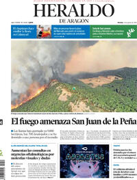 Portada Heraldo de Aragón 2026-08-14
