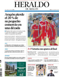 Portada Heraldo de Aragón 2026-09-14