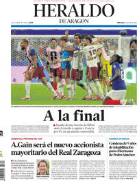 Portada Heraldo de Aragón 2026-07-15