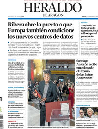 Portada Heraldo de Aragón 2026-09-15