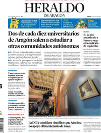 Portada Heraldo de Aragón 2026-01-17