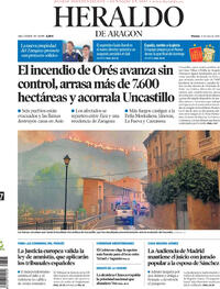 Portada Heraldo de Aragón 2026-07-17