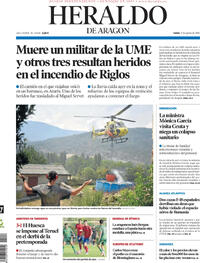 Portada Heraldo de Aragón 2026-08-17