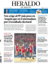 Portada Heraldo de Aragón 2026-04-18