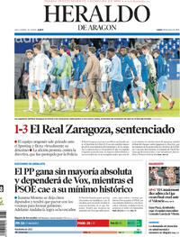 Portada Heraldo de Aragón 2026-05-18