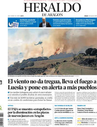 Portada Heraldo de Aragón 2026-07-18