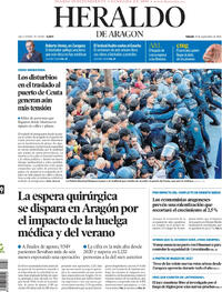 Portada Heraldo de Aragón 2026-09-19