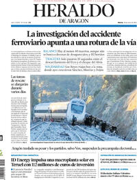 Portada Heraldo de Aragón 2026-01-20