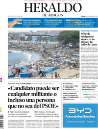 Portada periódico Heraldo de Aragón
