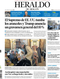 Portada Heraldo de Aragón 2026-02-21