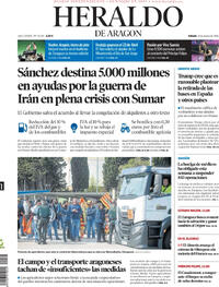 Portada Heraldo de Aragón 2026-03-21