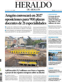 Portada periódico Heraldo de Aragón