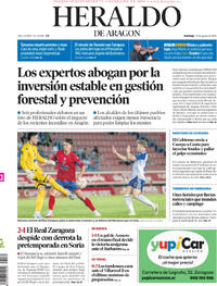 Portada Heraldo de Aragón 2026-08-23