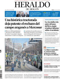 Portada Heraldo de Aragón 2026-01-24