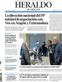 Portada Heraldo de Aragón 2026-02-24