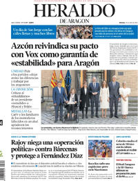 Portada Heraldo de Aragón 2026-04-24